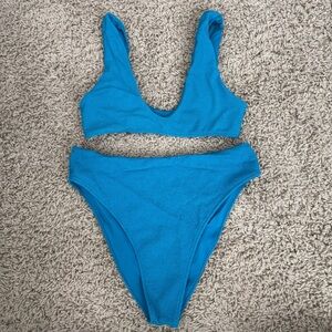 JMP The Label Textured Bikini Blue Small Medium